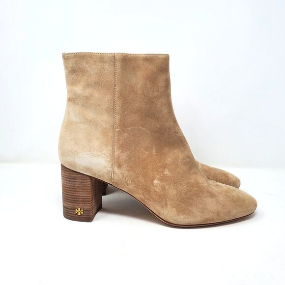 Tory Burch Brooke 70MM Ankle Bootie Sport Suede 46920 Perfect Sand Size US 10.5 - Picture 3 of 12